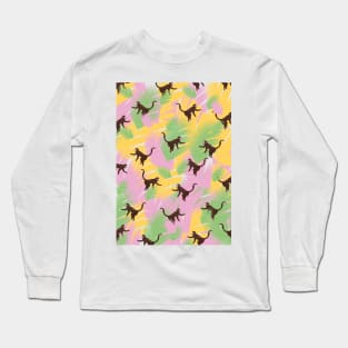 Monkeys Pattern Long Sleeve T-Shirt